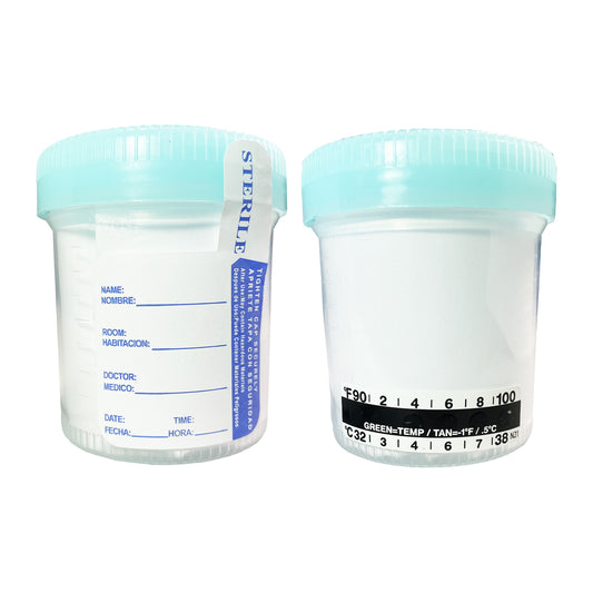 Urine Specimen Collection Cup with Temperature Strip