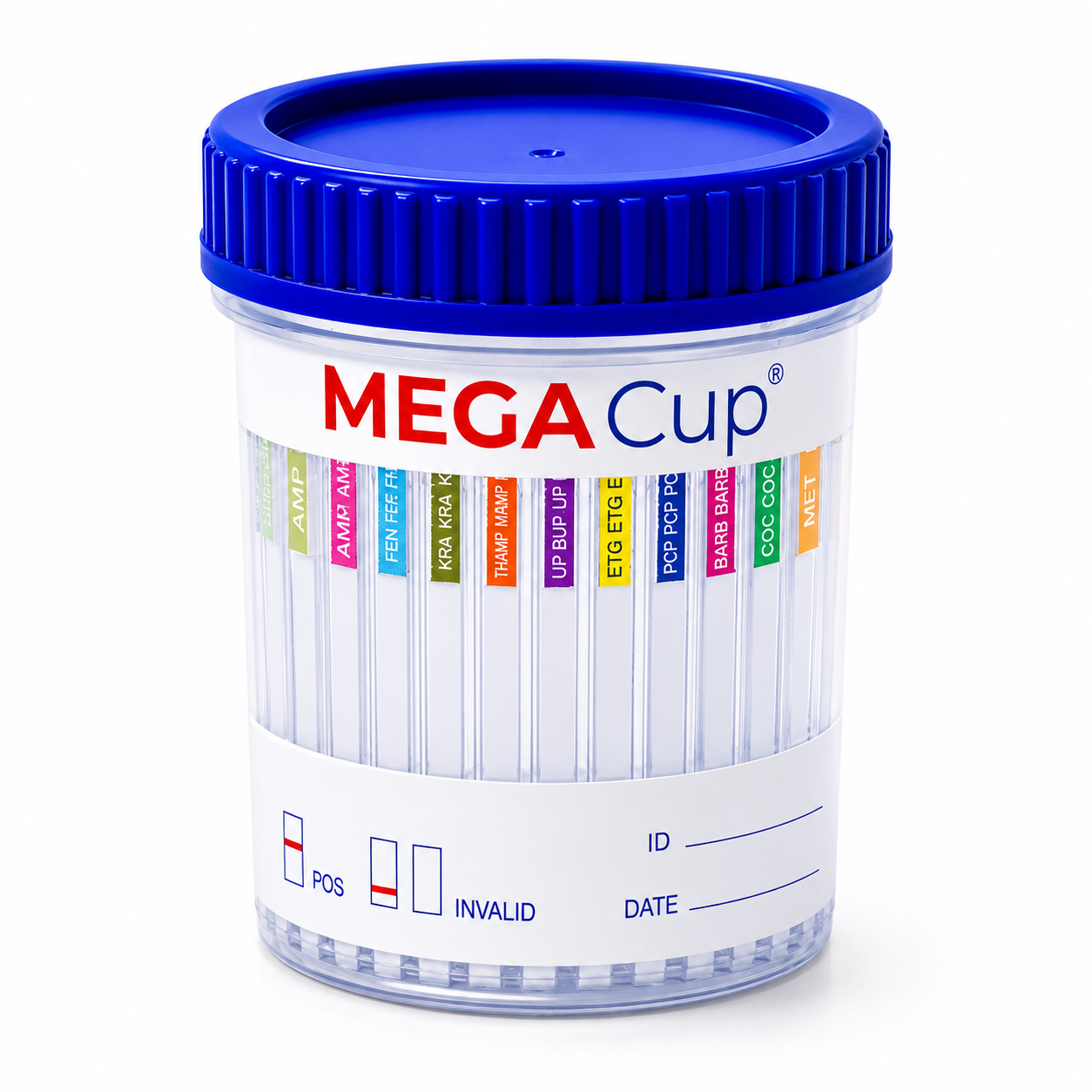 MEGA ECO II 19-Panel Drug Test Cup w/AD