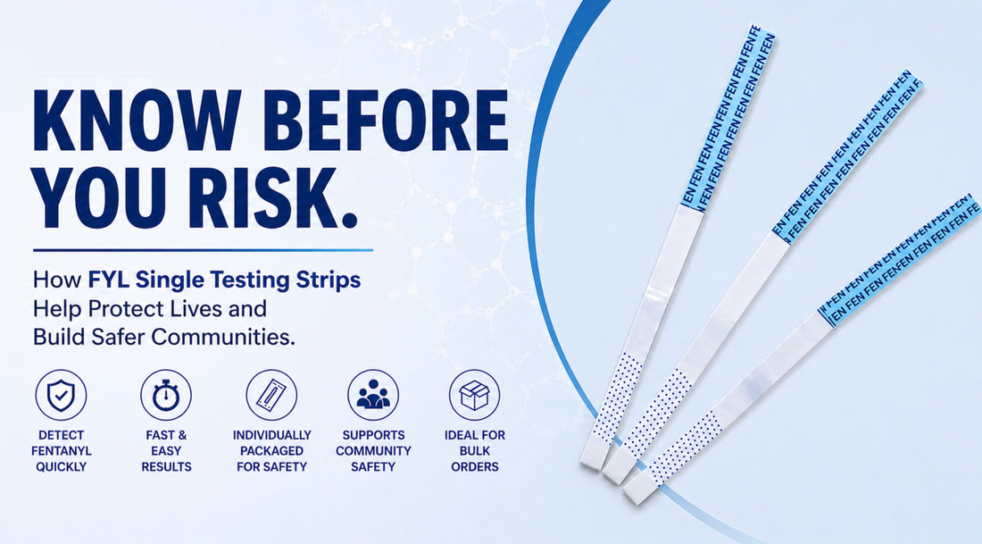 EMNCE Company FYL fentanyl testing strips for fast, easy screening and community safety