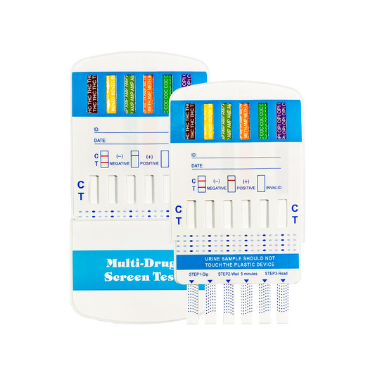 Multi 10 Panel Dip Card AMP/BARB/BZO/COC/mAMP/MDMA/MTD/OPI/PCP/THC - W3104