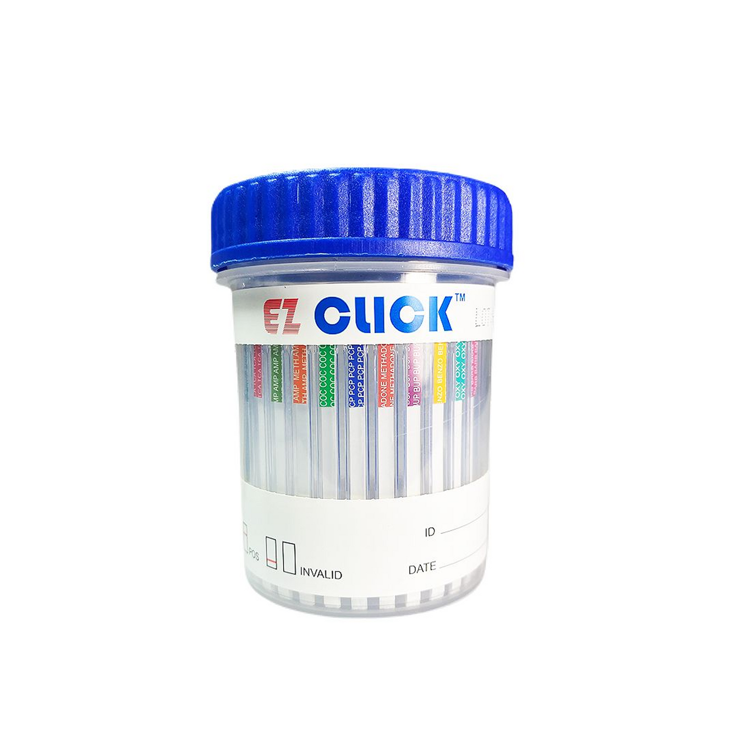 EZ Click Urine Drug Test Cup 12 panel - AMP/BARB/BUP/BZO/COC/MAMP/MDMA/MOR/MTD/OXY/PCP/THC - EZ-13124