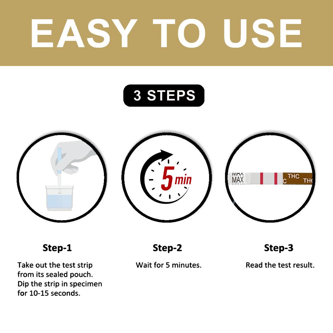 Marijuana (THC) Test Strips Home Drug Test Kit