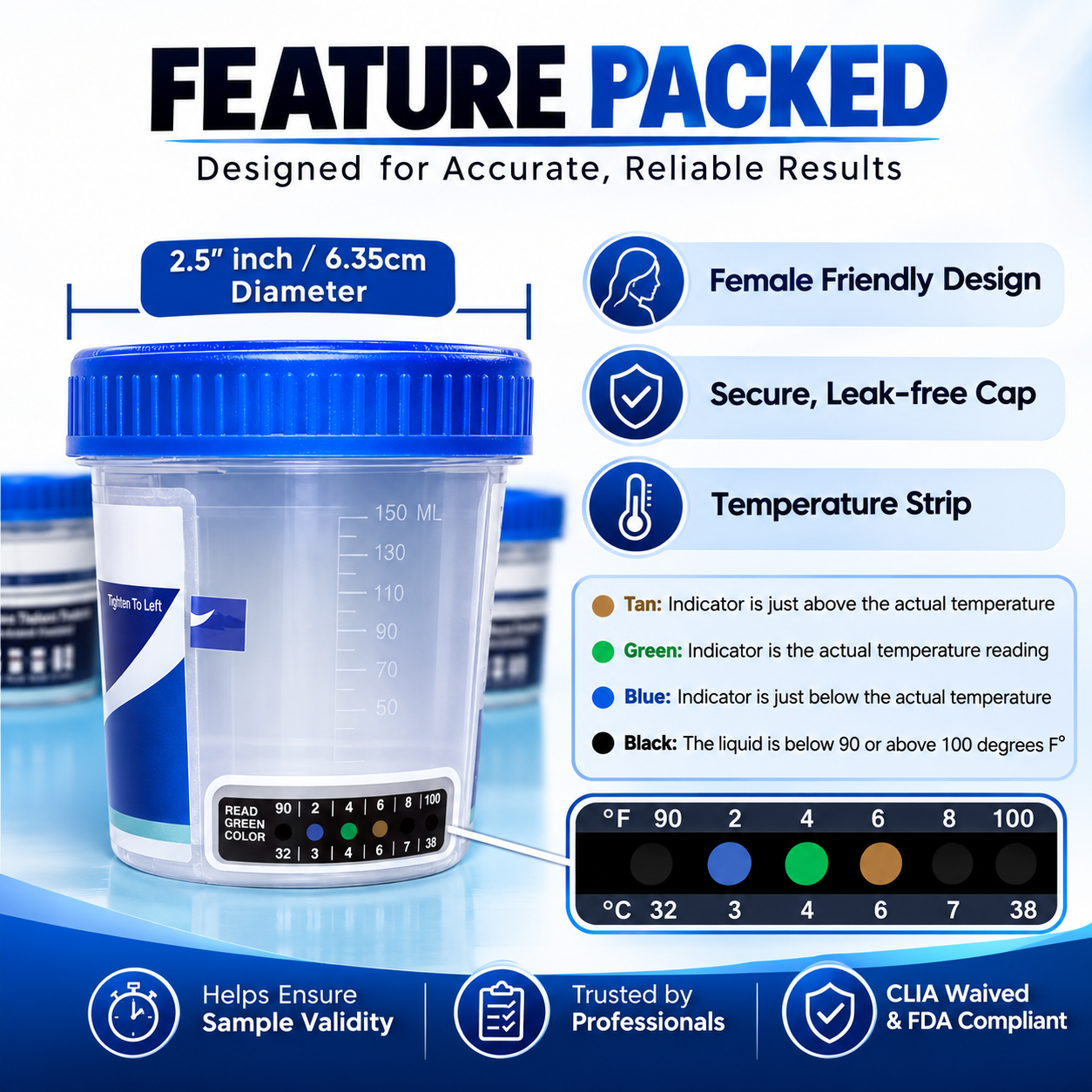 ECO II 14-Panel Drug Test Cup w/AD