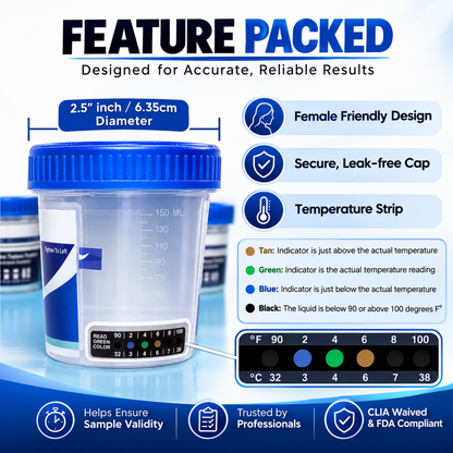 ECO II 14-Panel Drug Test Cup w/AD