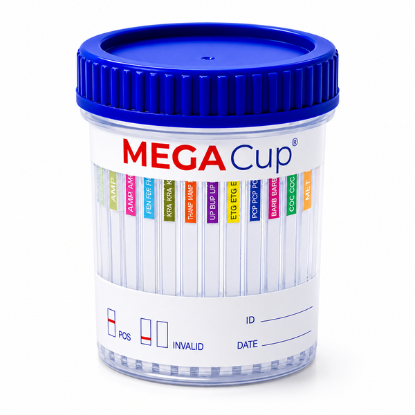 MEGA ECO II 19-Panel Drug Test Cup w/AD